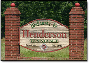 Henderson, TN City sign